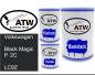 Preview: Volkswagen, Black Magic P. 2C, LC9Z: 500ml Lackdose + 500ml Klarlack + 250ml Härter - Set, von ATW Autoteile West.